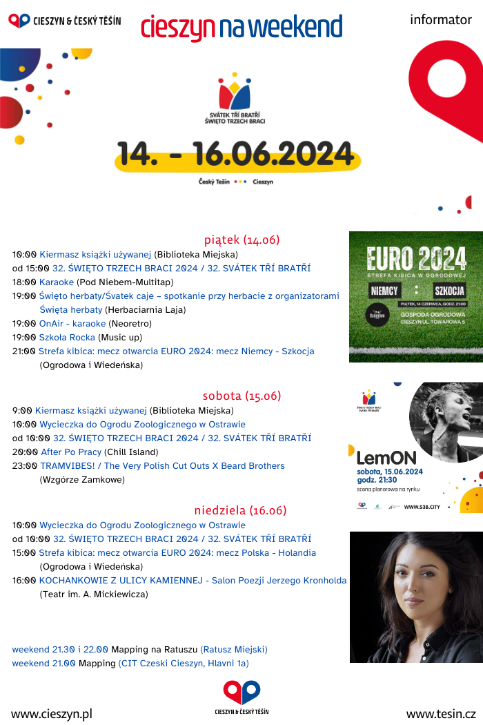 rozpiska weekendowa (mat. UM Cieszyn)